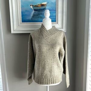 American Eagle Outfitters For Her Vintage 90s Beige Wool Blend Fall Sweater